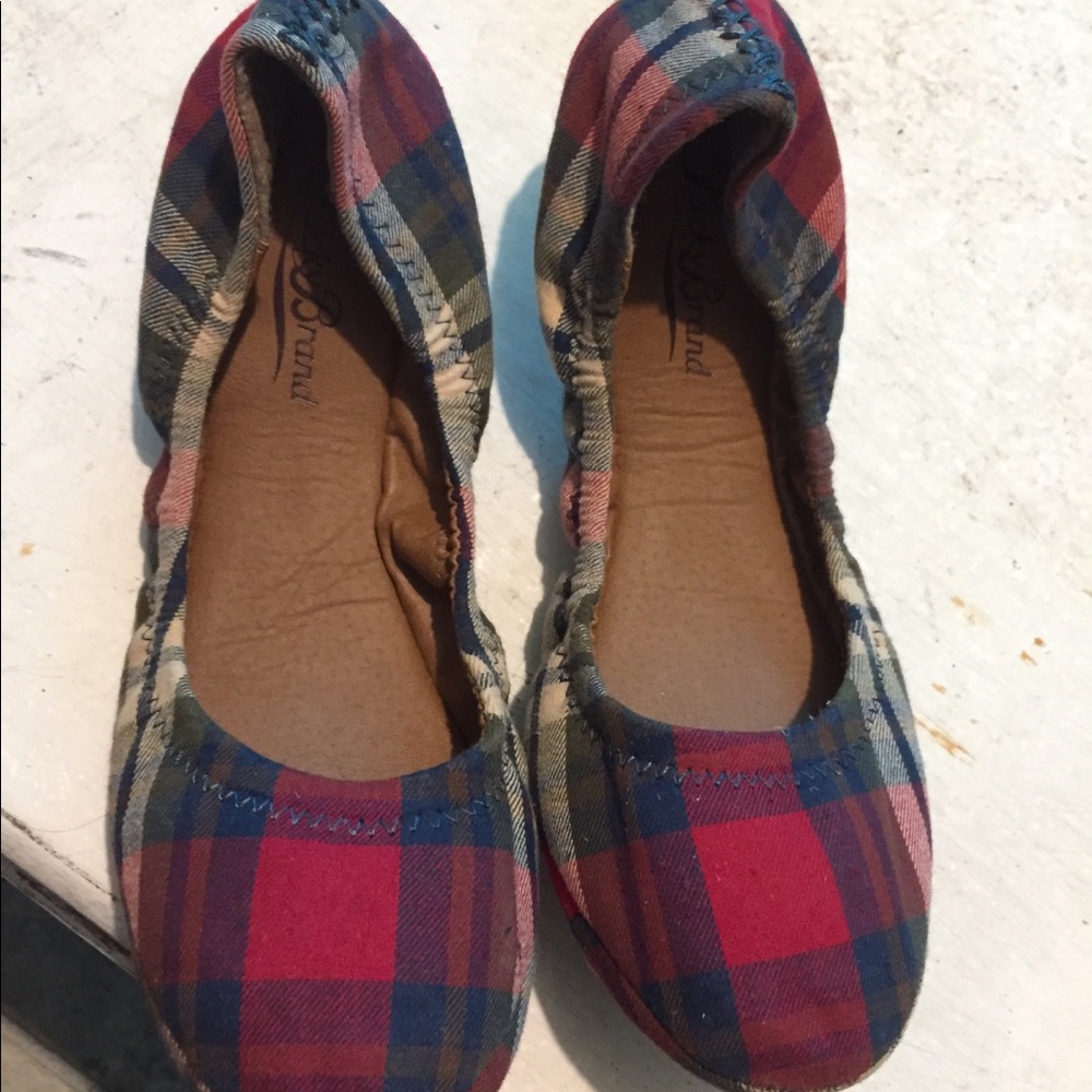 Plaid ballerina slippers